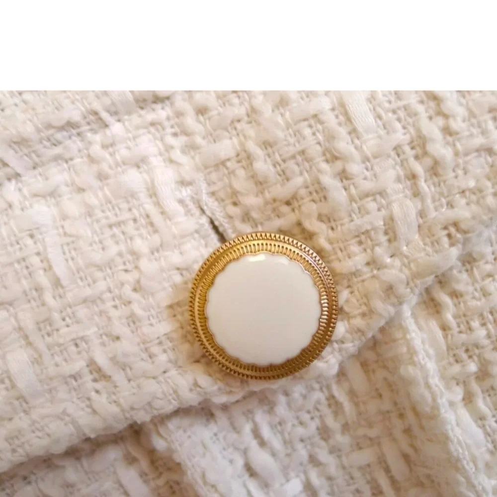 Christian Lacroix Boucle’ Tweed Crop Vest Sleeveless Jacket Intermix $395 - Picture 14 of 16